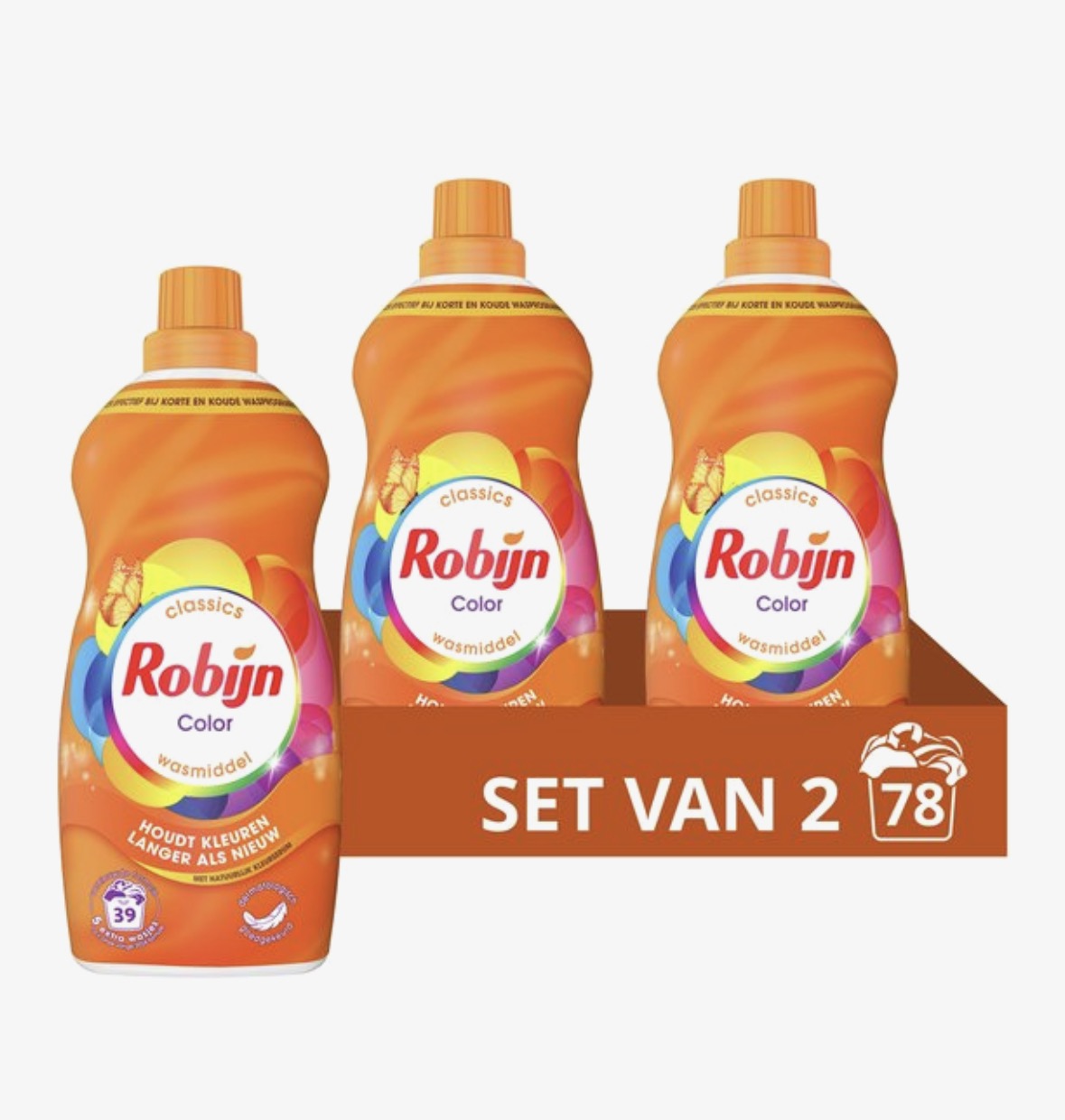 Robijn Klein & Krachtig Classics

Vloeibaar Wasmiddel - Color -

Voordeelverpakking - 2 x 39 Wasbeurten