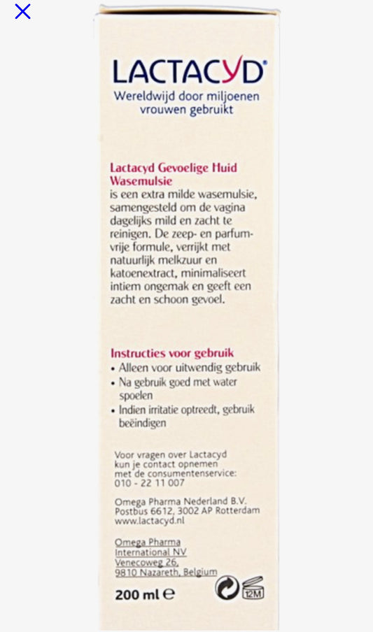 LACTACYD Retail Sensitive 200ml NL