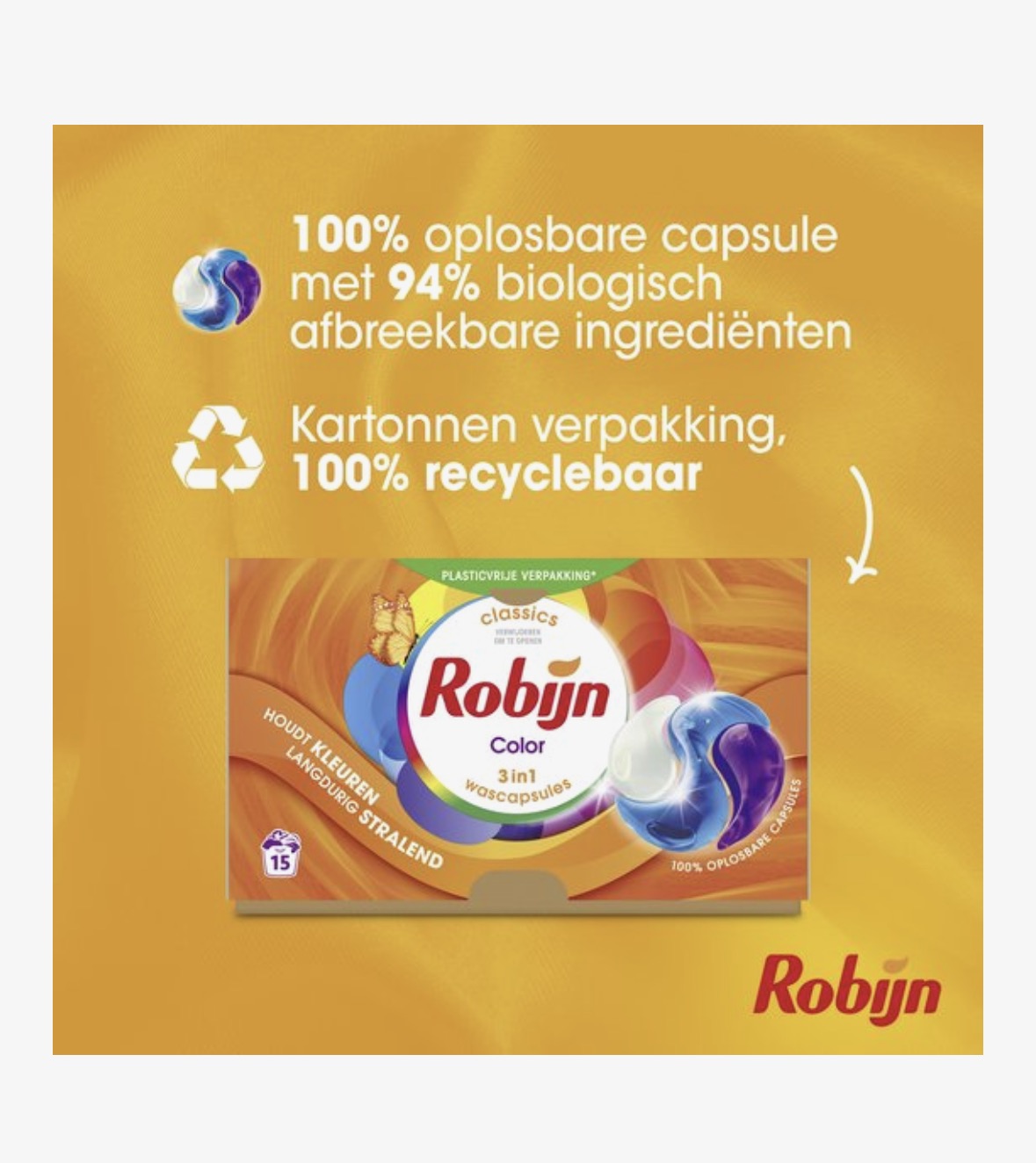 Robijn Classics Color 3in1 Wascapsules 317 g 60 Wasbeurten