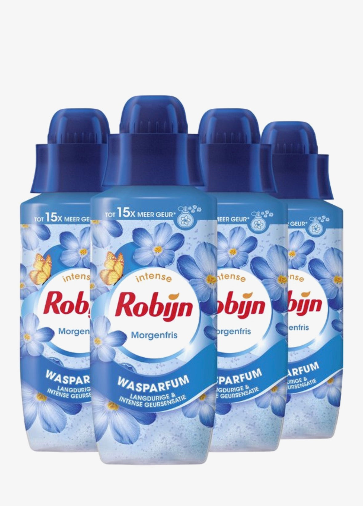 Robijn Intense Wasparfum - Morgenfris - geeft je kleding een langdurige, intense geur - 4 x 342 ml