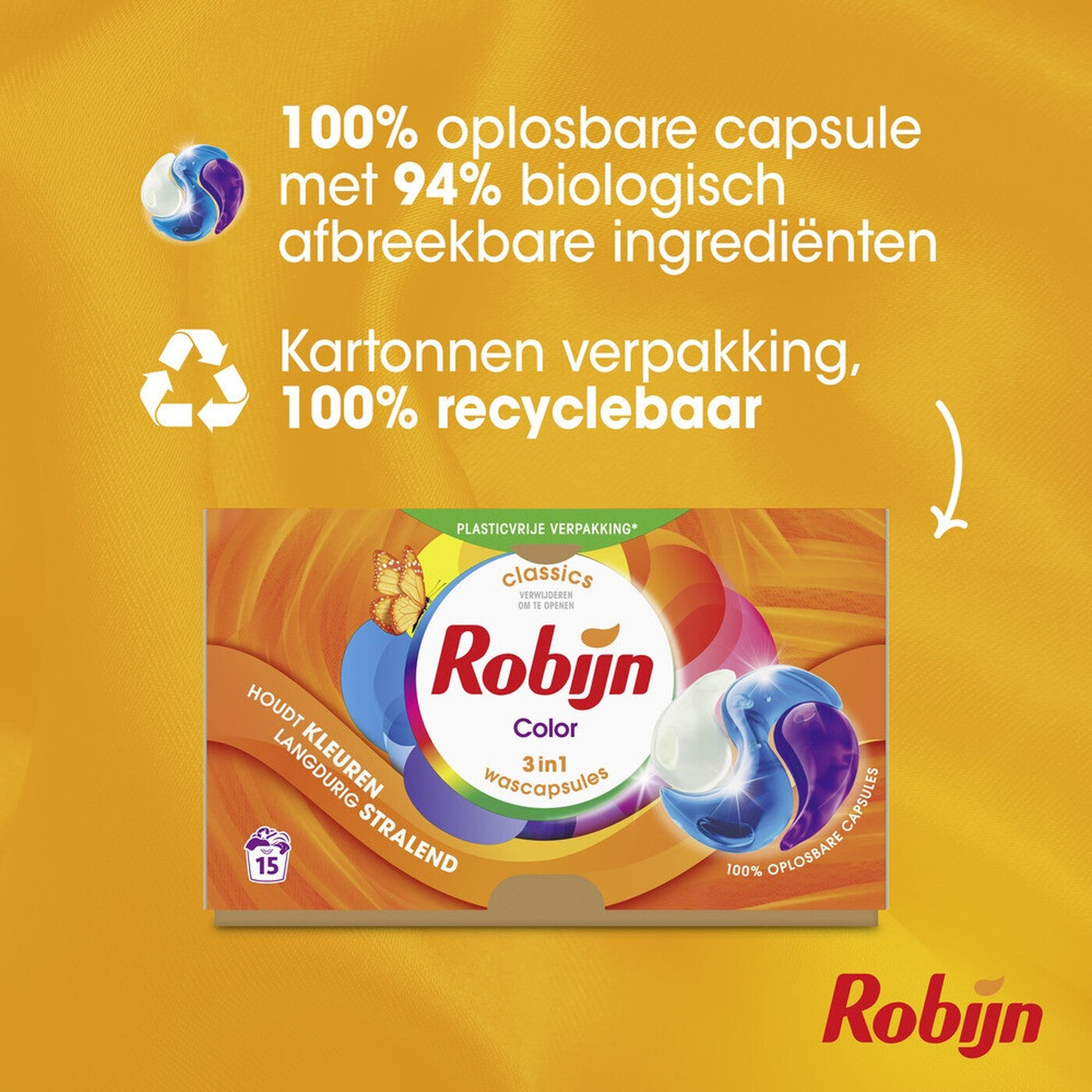 Robijn Classics Color 3in1 Wascapsules 317 g 60 Wasbeurten