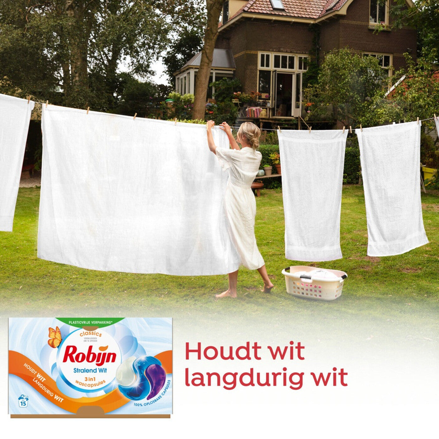 Robijn Classics Stralend Wit 3in1 Wascapsules 317 g 15 Wasbeurten