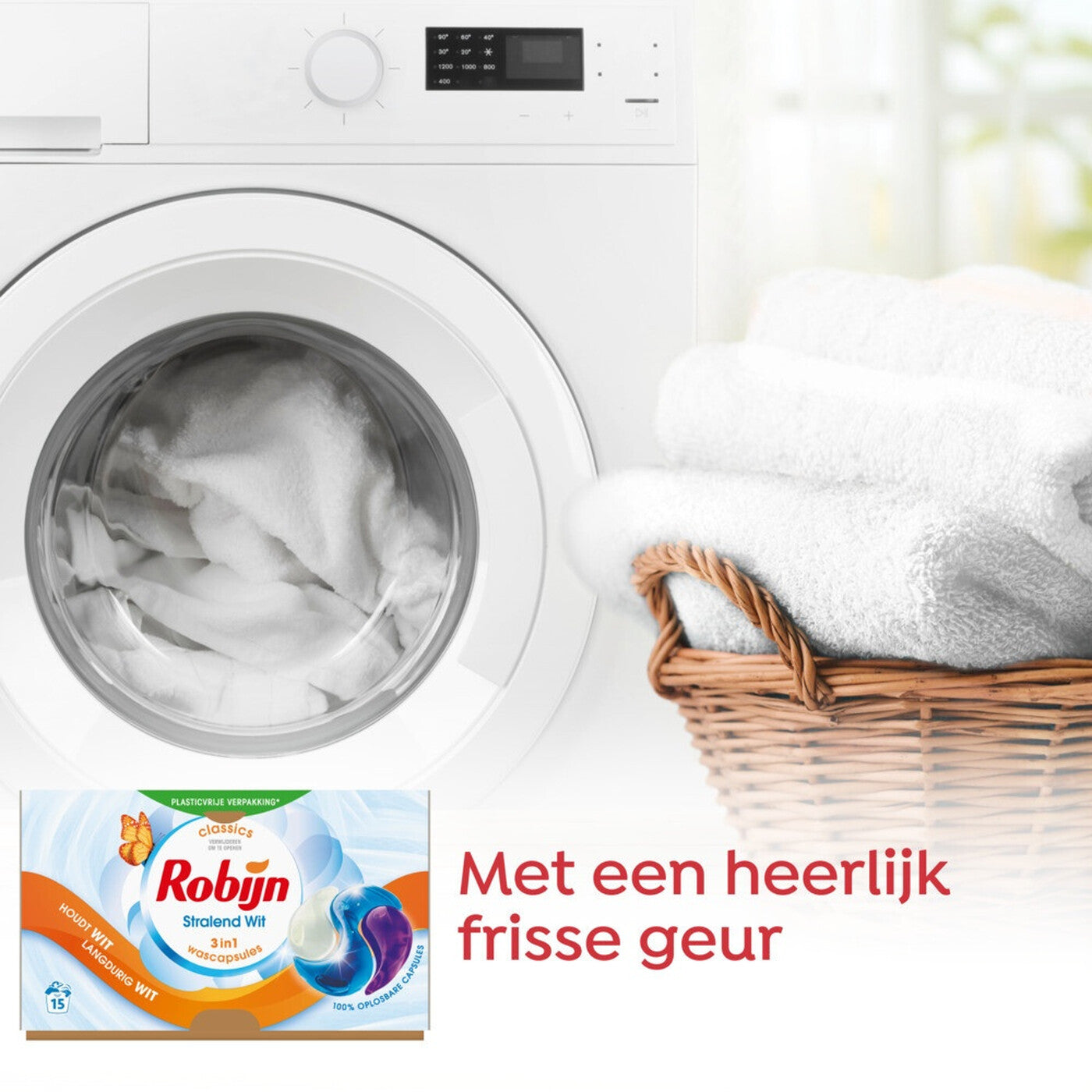 Robijn Classics Stralend Wit 3in1 Wascapsules 317 g 15 Wasbeurten